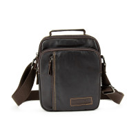 Ruff Ryder RR-9107-1DB multi-compartment leather messenger