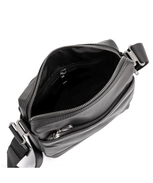 Black leather messenger Tiding Bag S-JMD10-315A