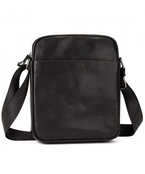 Шкіряний чоловічий месенджер у гладкій шкірі Tiding Bag S-N2-244A
