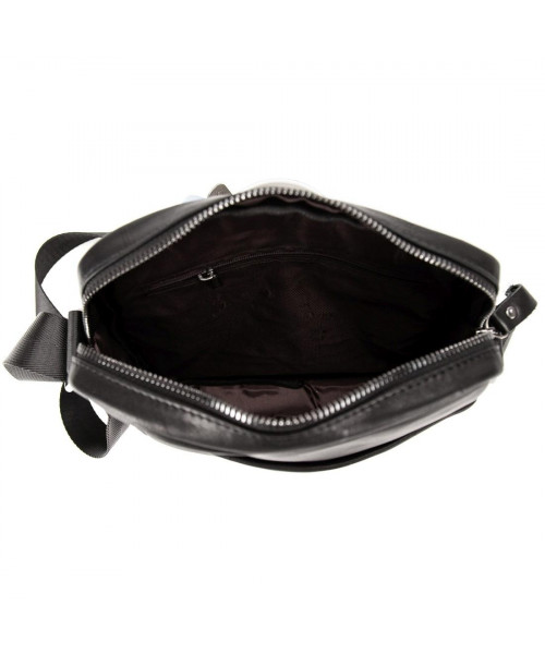 Шкіряний чоловічий месенджер у гладкій шкірі Tiding Bag S-N2-244A
