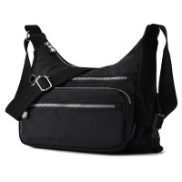 Confident WT2-8681A Women's Black Cloth Messenger Bag