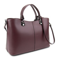 Medium size burgundy leather bag Firenze Italy F-IT-7627BO