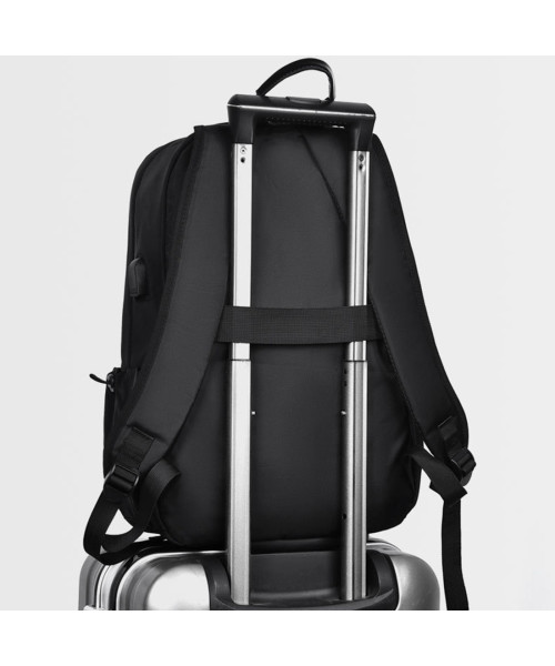 Місткий текстильний чорний рюкзак Confident ANT02-8395A