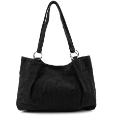 Вельветова сумка жіноча чорна Lilly P4-1555A