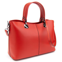 Firenze Italy F-IT-7627R medium red leather bag