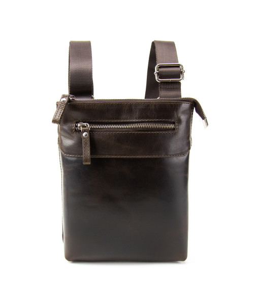Slim leather vertical messenger Tavinchi S-TV-4142C