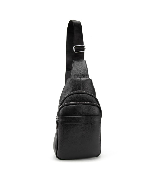 Шкіряний чорний чоловічий слінгTiding Bag A25F-250100A