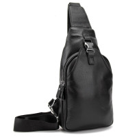 Шкіряний чорний слінг через плече Tiding Bag A25F-6809-11A