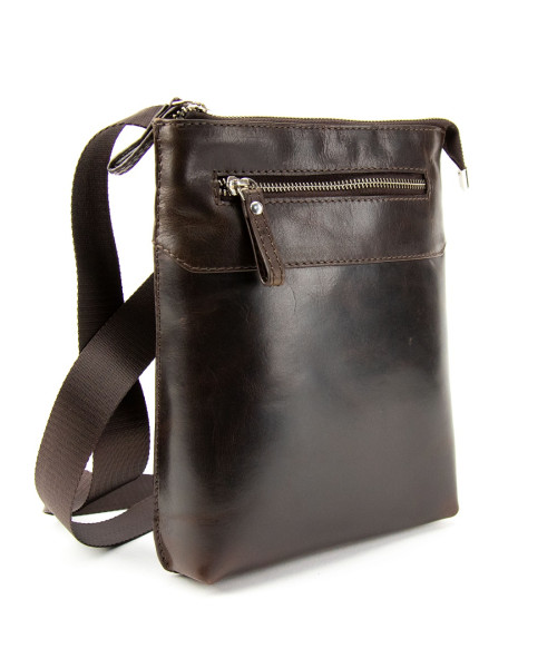 Slim leather vertical messenger Tavinchi S-TV-4142C