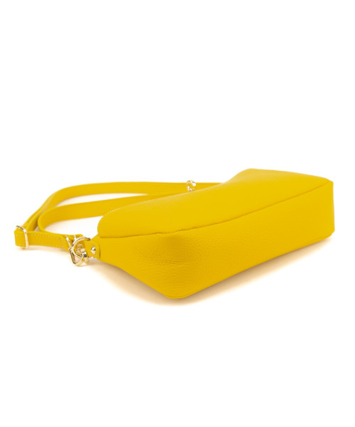 Компактне шкіряне жовте кросбоді Firenze Italy F-IT-9568Y