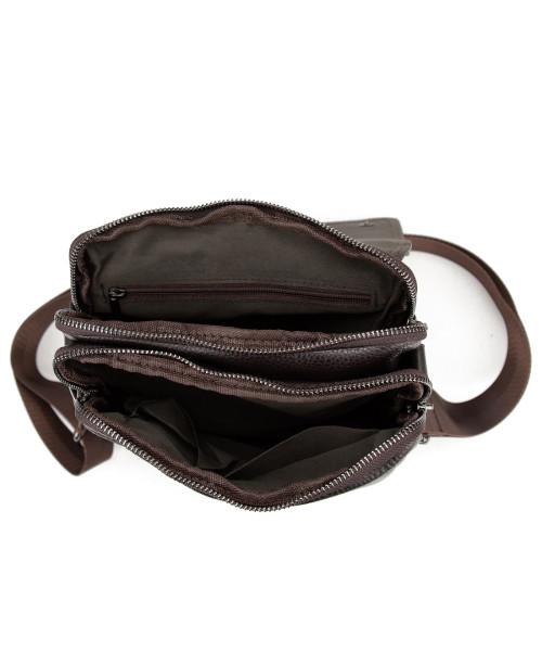 Шкіряний месенджер з клапаном на два відділи Tiding Bag M56-3508C