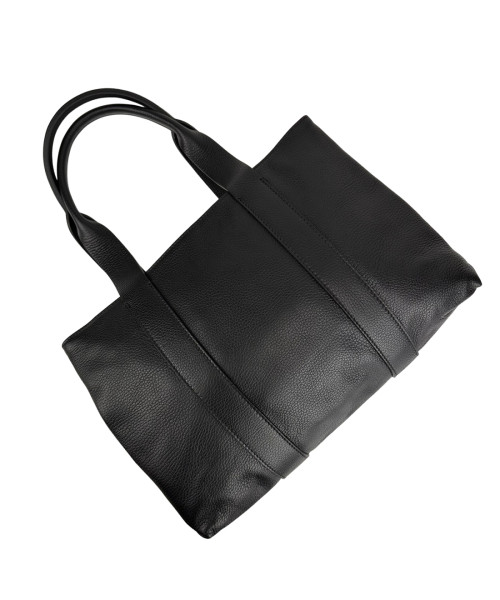 Шкіряна чорна сумка шоппер Firenze Italy F-IT-7640A