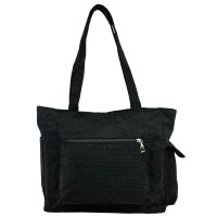 Velvet spacious black shopper Lilly P2-1468A
