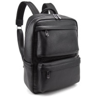 Чоловічий шкіряний рюкзак чорний Tiding Bag A25F-210727A