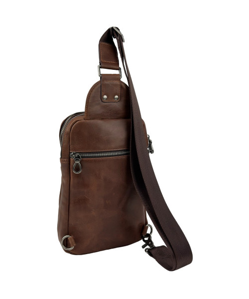 Сумка-слінг чоловіча шкіряна Tiding Bag 9801C