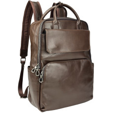 Чоловічий шкіряний рюкзак коричневий Tiding Bag 8046C
