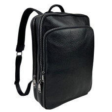 Шкіряний чорний рюкзак Tiding Bag A25F-8528A