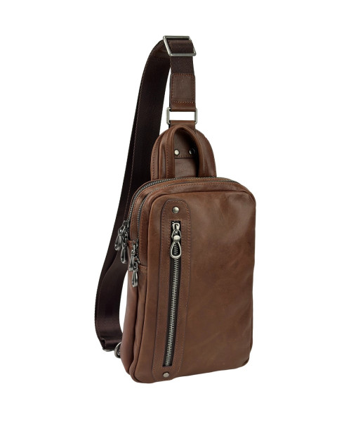 Сумка-слінг чоловіча шкіряна Tiding Bag 9801C