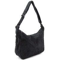 Women's black velvet bag Lilly P4-8298A