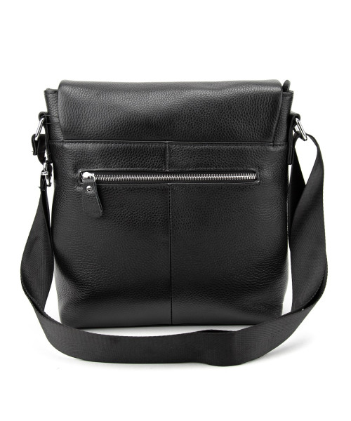 Мессенджер чорний шкіряний TIDING BAG A25-8805A