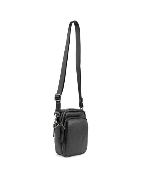 Месенджер маленький шкіряний чорний Tiding Bag 333-1A