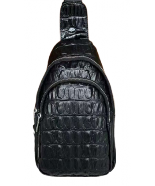 Чоловічий слінг із тисненням кроко Tiding Bag CR-A25F-2305A